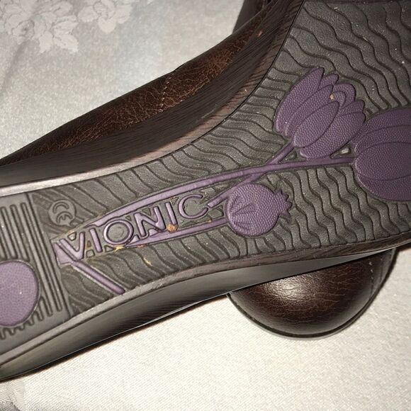 Vionic Amelia Mary Jane Leather Wedge Heels 8.5M - Picture 4 of 8